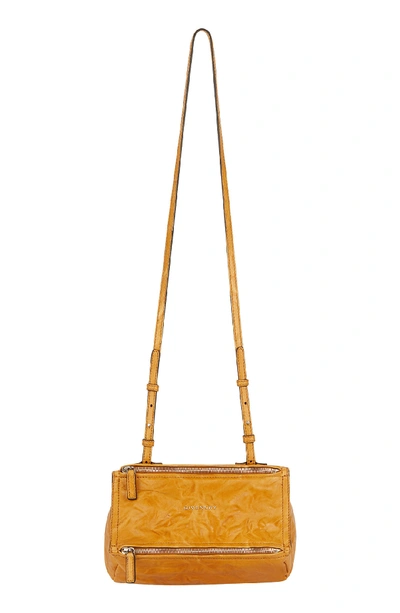 Givenchy 'mini Pepe Pandora' Leather Shoulder Bag - Yellow In Amber