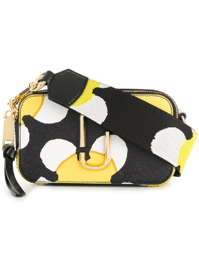 Marc Jacobs Snapshot Daisy Print Leather Crossbody Bag In Yellow Multi/gold