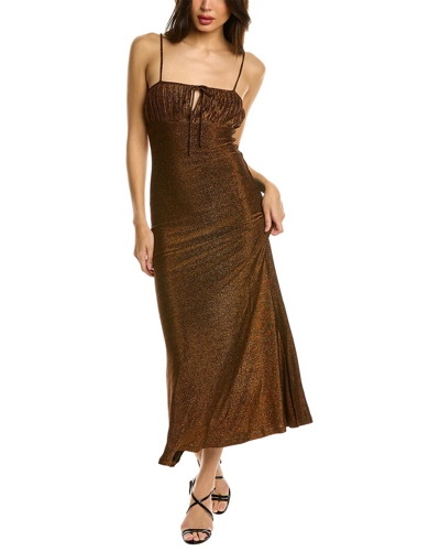 Misha Collection Pearl Maxi Dress In Brown