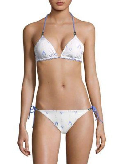 Heidi Klein Reversible Triangle Bikini Top In Multi