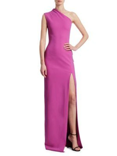 Solace London Averie One-shoulder Gown In Lilac