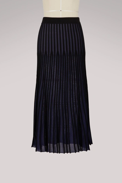 Kenzo Cotton Midi Skirt In Black