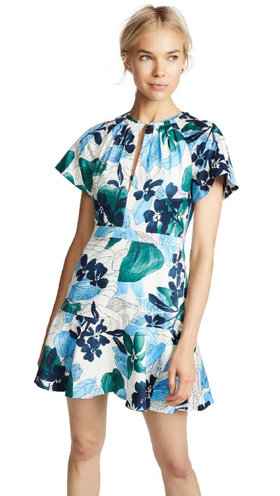 Alexis Reede Floral-print Twist A-line Dress