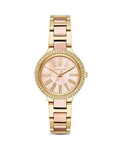 Michael Kors Taryn Crystal Bracelet Watch, 33mm In Blush/gold