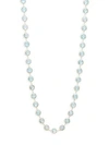 Saks Fifth Avenue 18k Yellow Gold Linked Blue Topaz Necklace