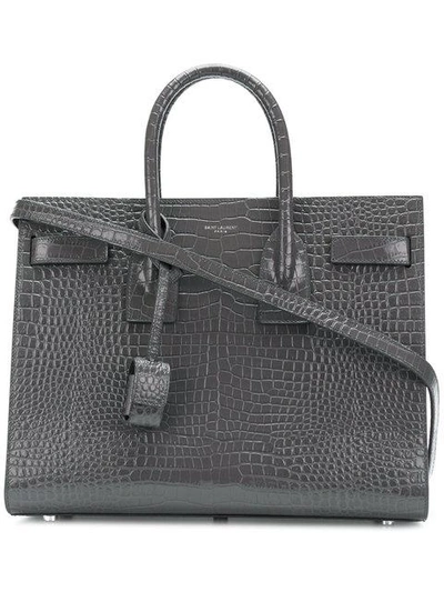 Saint Laurent Small Sac De Jour Tote In Grey