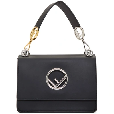 Fendi Kan I F Shoulder Bag In F0gxn Nero+palladio