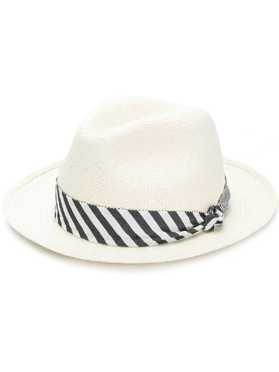 Borsalino Quito Medium Brim Straw Panama Hat In Neutrals