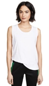 Madewell Whisper Cotton Crewneck Muscle Tank In Optic White