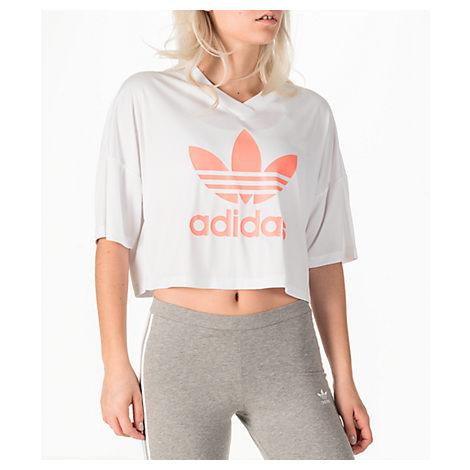 adidas trefoil crop