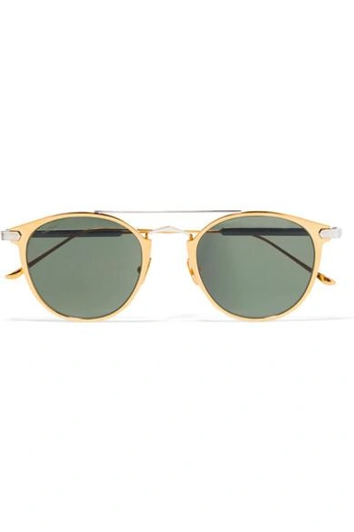 Cartier Round-frame Gold-plated And Silver-tone Sunglasses