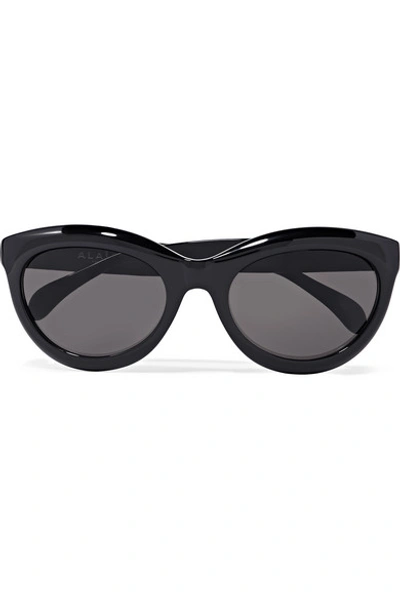 Alaïa Cat-eye Acetate Sunglasses In Black