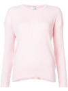 Courrèges Rib Knit Sweater In Pink