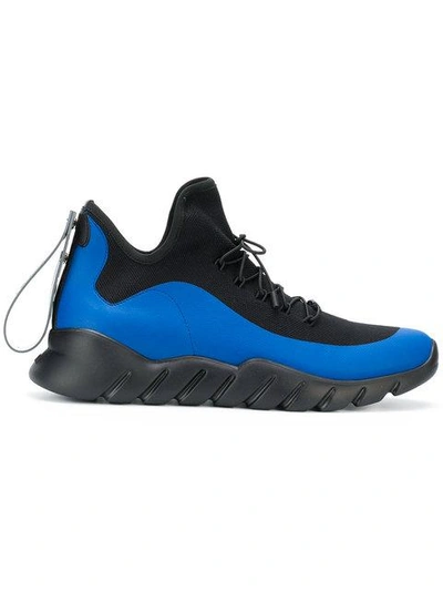 Fendi Two Tone High-top Sneakers - Blue