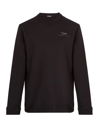 Raf Simons Oversized Printed Loopback Cotton-jersey Sweatshirt In Black