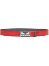 Fendi Bag Bugs Eyes Reversible Belt - Red