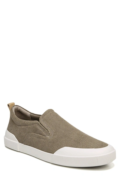 Vince Vernon Slip-on Canvas Sneakers In Stone