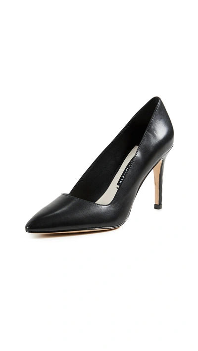 Alice And Olivia Dina 95 Whipstitch Pointy Toe Pump In Black