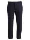 Emporio Armani G Line Tonal Stripe Stretch Wool Pants In Navy