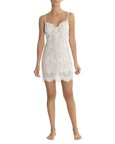 Jonquil Jasmine Floral-lace Chemise In Ivory