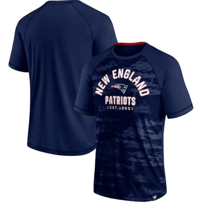 Fanatics Branded Navy New England Patriots Hail Mary Raglan T-shirt