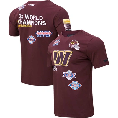 Pro Standard Burgundy Washington Commanders Championship T-shirt