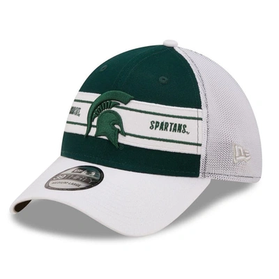 New Era Men's  Green, White Michigan State Spartans Banded 39thirty Flex Hat In Green,white