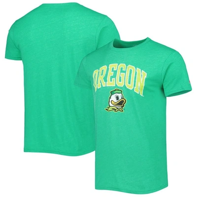 League Collegiate Wear Heather Kelly Green Oregon Ducks 1965 Arch Victory Falls Tri-blend T-shirt
