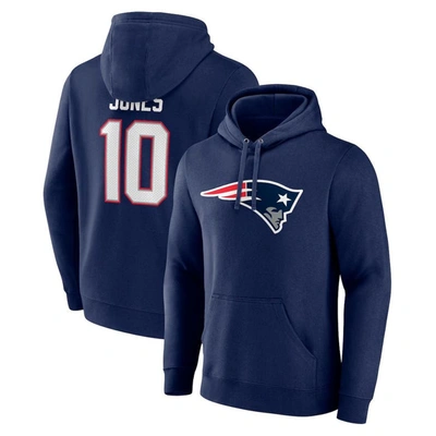 Fanatics Men's Mac Jones Navy New England Patriots Big And Tall Fleece Name And Number Pullover Hoodie