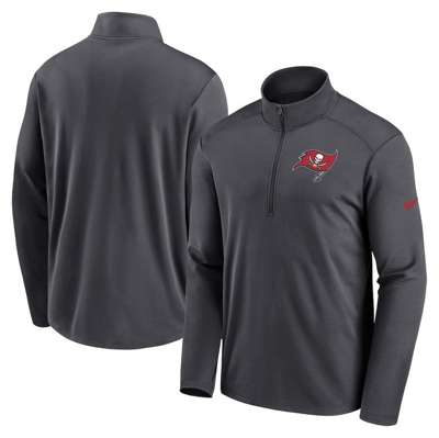 Nike Anthracite Tampa Bay Buccaneers Logo Pacer Performance Half-zip Jacket