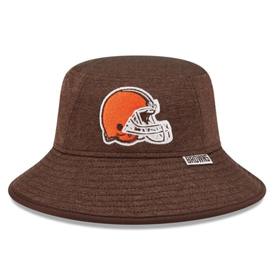 New Era Heather Brown Cleveland Browns Bucket Hat