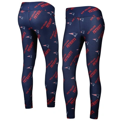 Concepts Sport Navy New England Patriots Breakthrough Allover Print Leggings