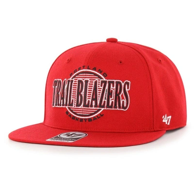47 ' Red Portland Trail Blazers High Post Captain Snapback Hat