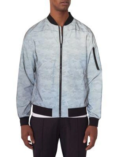 Efm-engineered For Motion Crosby Camo Reflective Bomber Jacket In Grey