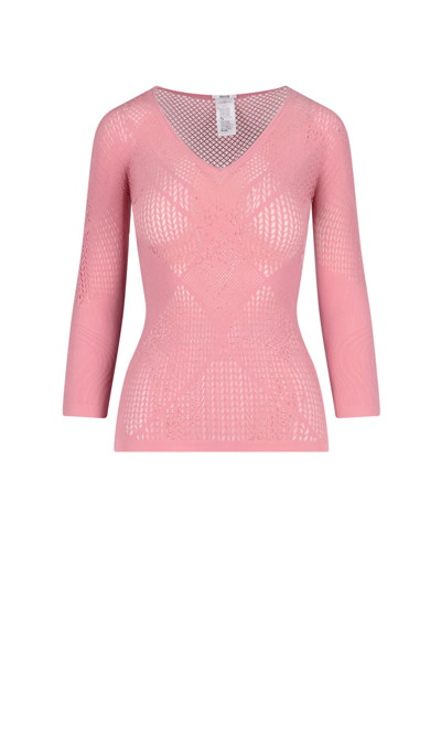 Wolford 'romance Net' Top In Pink