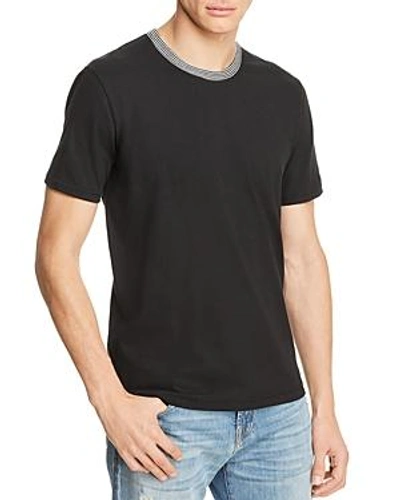 7 For All Mankind Men's Striped-trim Ringer T-shirt In Black