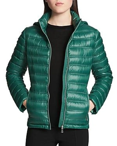 Calvin Klein Packable Short Puffer Coat In Jade
