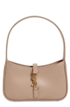 Saint Laurent Women's Le 5 À 7 Mini Hobo In Smooth Leather In Dark Beige