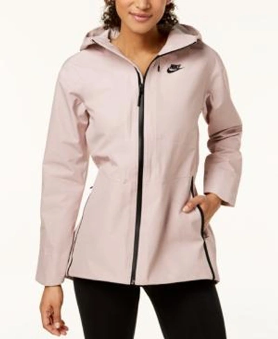 Nike Women's Sportswear Tech Woven Jacket, Pink In Particle Rose/black