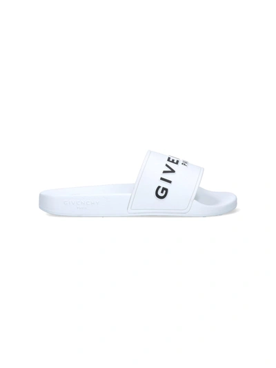 Givenchy Logo Slides In Bianco