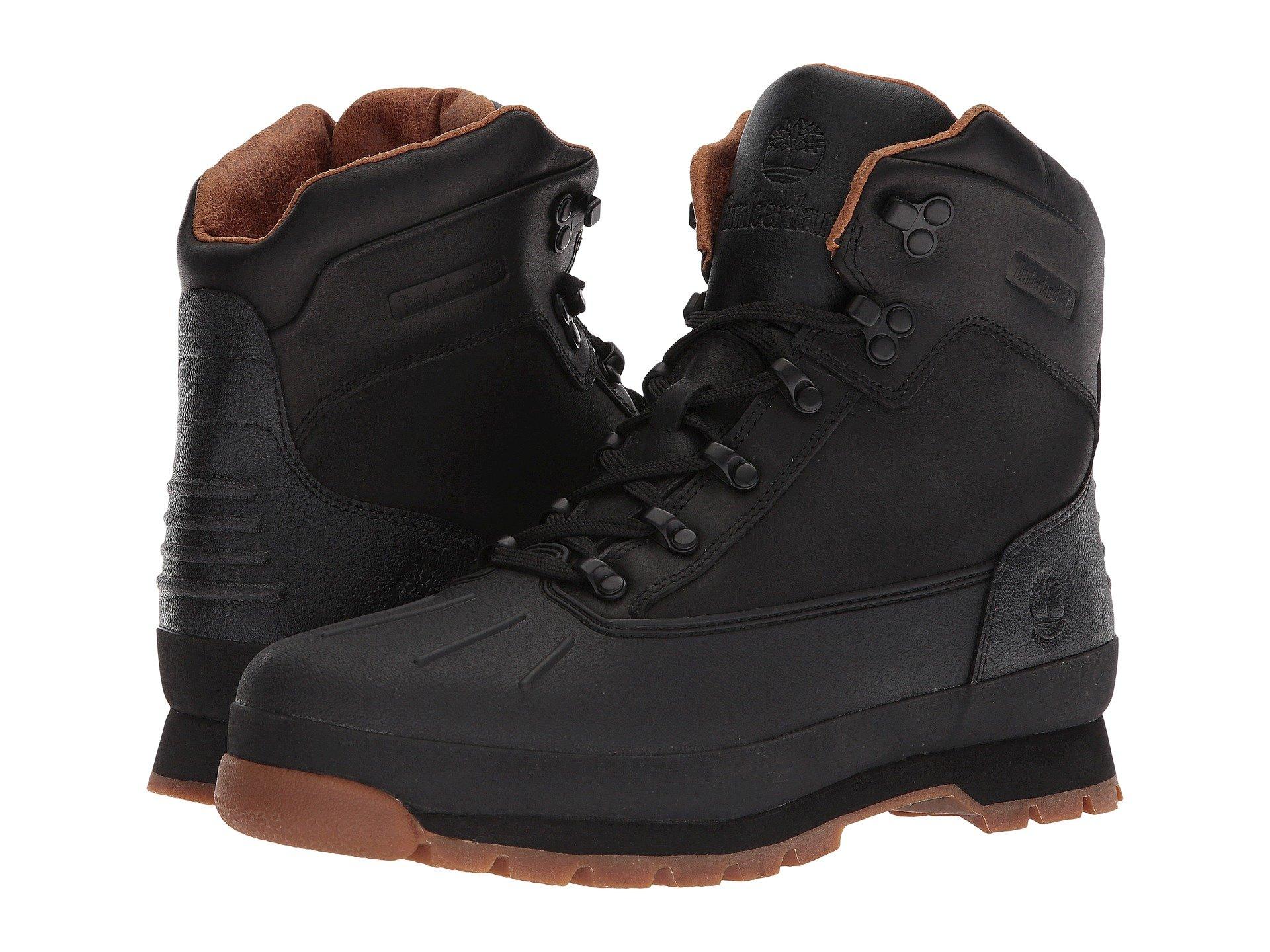 timberland euro hiker shell toe black