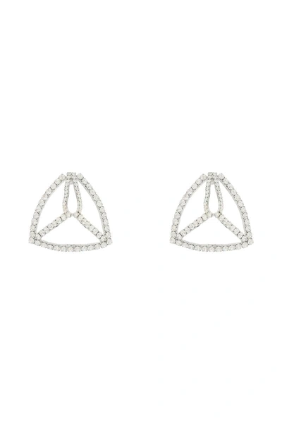 Area Silver Pyramid Earrings