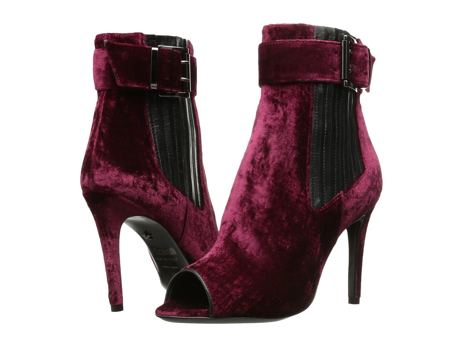 velvet peep toe booties