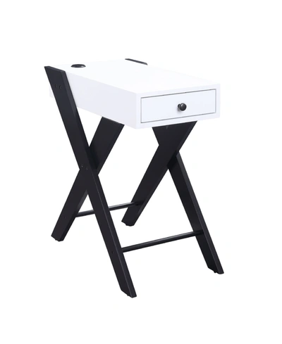 Acme Furniture Fierce Accent Table In White And Black