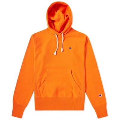 Champion Reverse Weave Classic Pullover Hoody In Orange