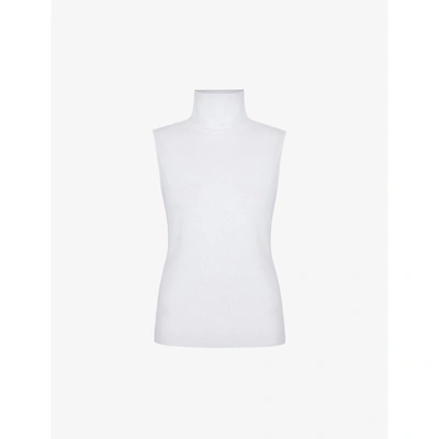 Aligne Genny High-neck Woven Top In Ivory