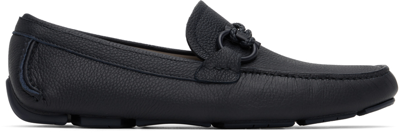 Ferragamo Front 4 Loafers In Nero Light Grey