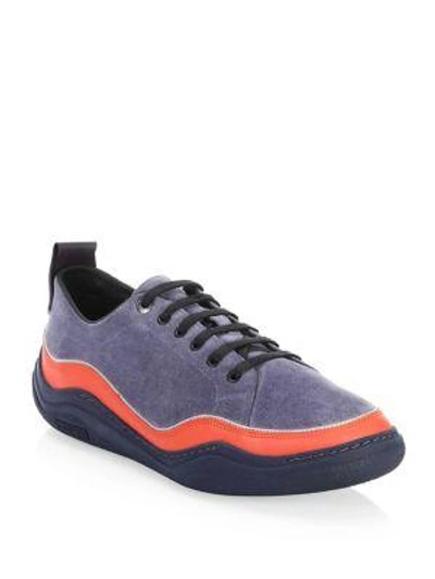 Lanvin Suede Split Low-top Sneakers In Lavender