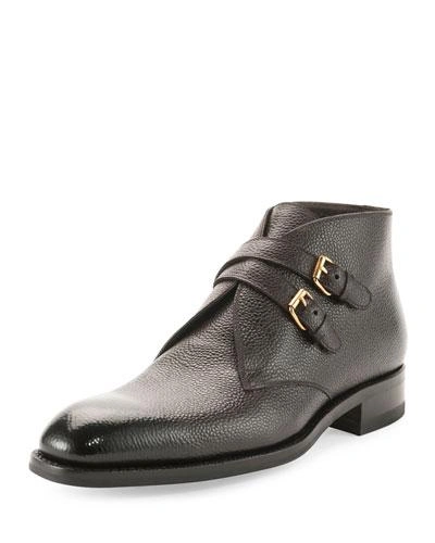 Tom Ford Edward Double-buckle Boot, Dark Brown | ModeSens