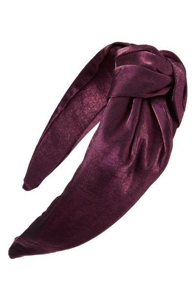 Tasha Center Knot Headband In Purple